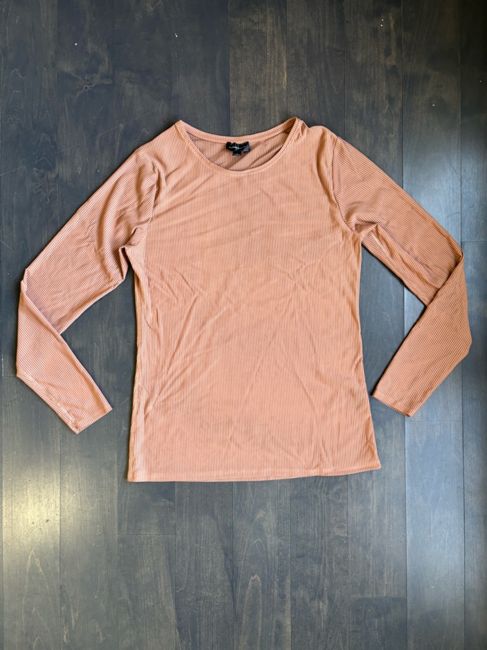 summersalt Ribbed Long Sleeve Crewneck  Cover Up Top Size Large